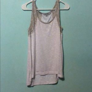 Cream Tank Top With Sheer Interior Layer (Size M)